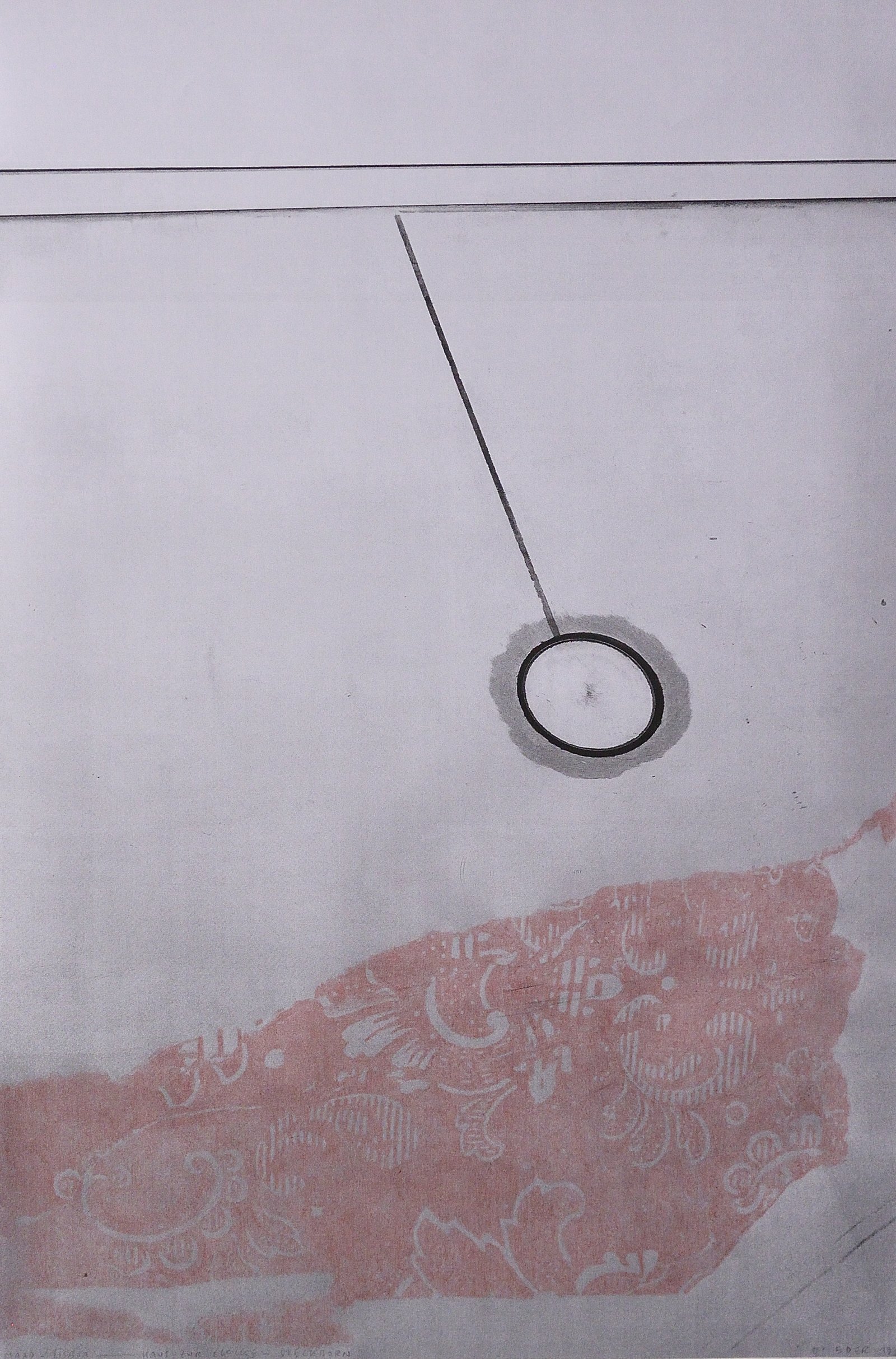 Othmar Eder, Maat-Lisboa - Haus zur Glocke-Steckborn 1, 2019, Zeichnung auf Fotoprint, 39,5 x 59 cm 